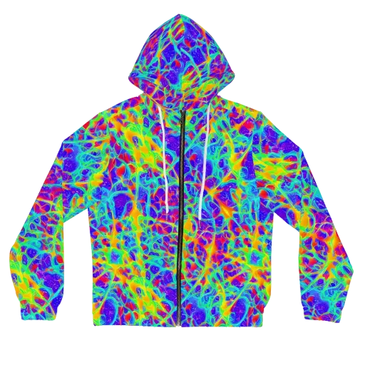Radiant Mutation on a Women's Full-Zip Hoodie