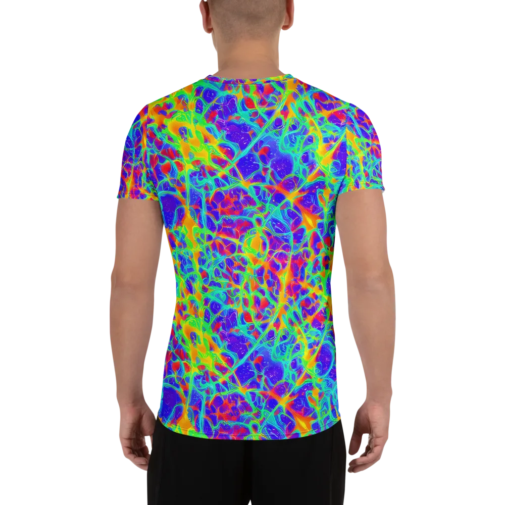 Radiant Mutation on Men's Athletic T-Shirt — Back