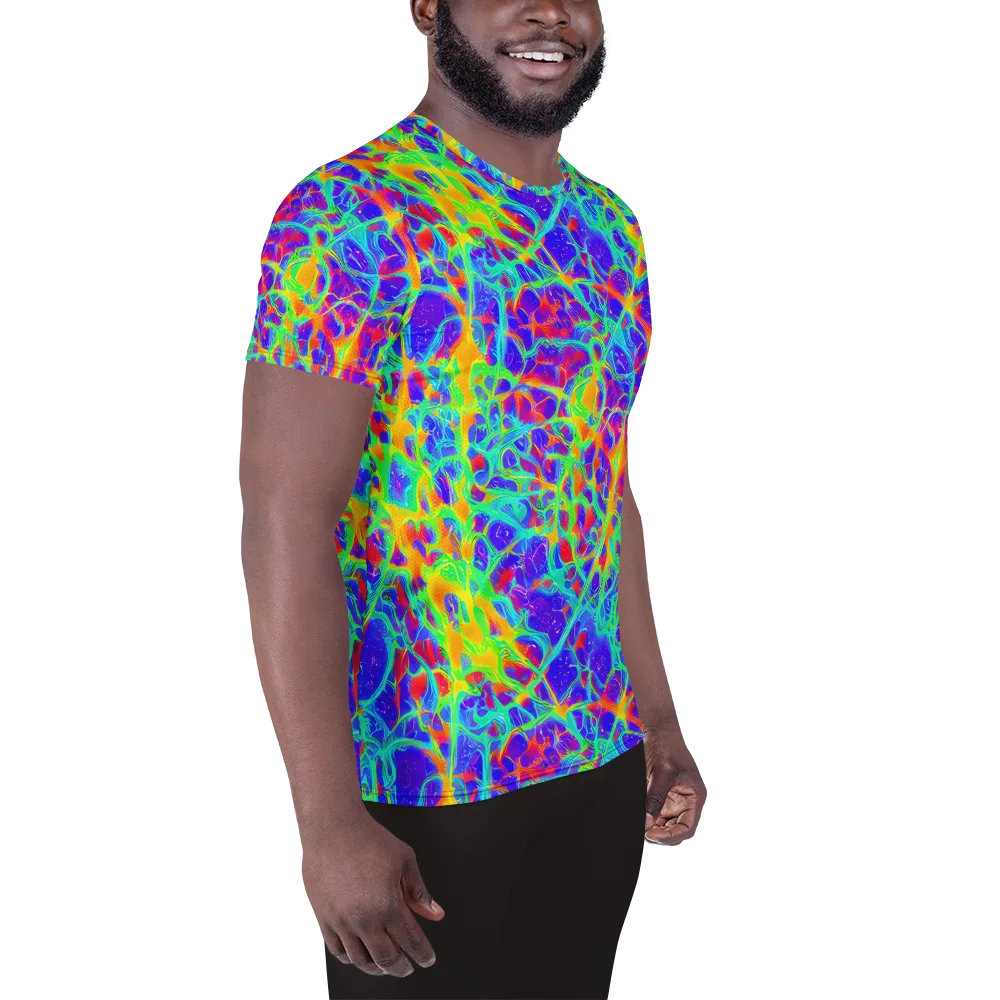 Radiant Mutation on Men's Athletic T-Shirt — Right