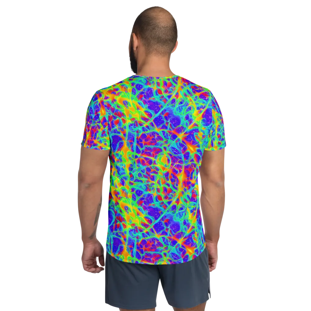 Radiant Mutation on Men's Athletic T-Shirt — Back