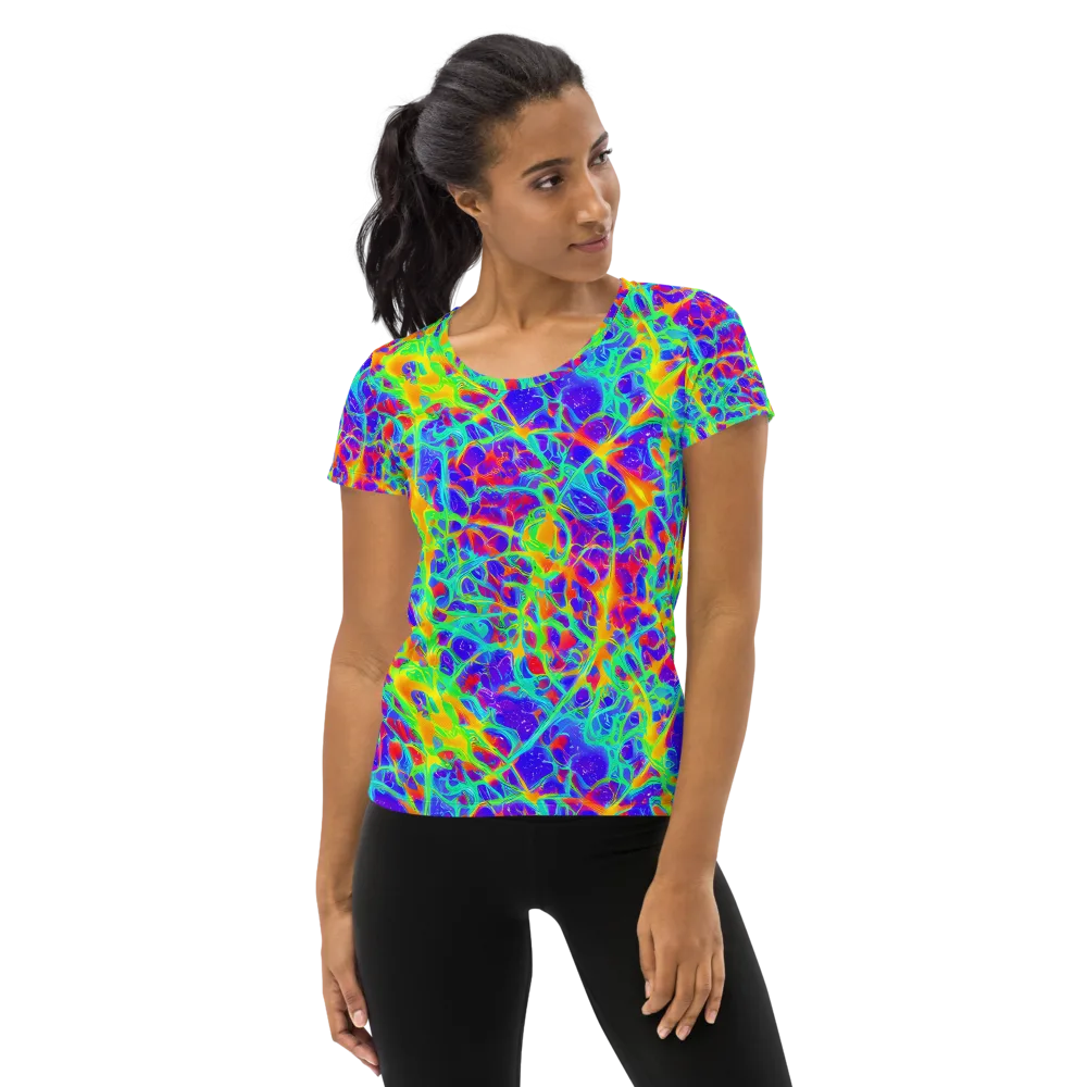 Radiant Mutation on Women's Athletic T-Shirt — Front