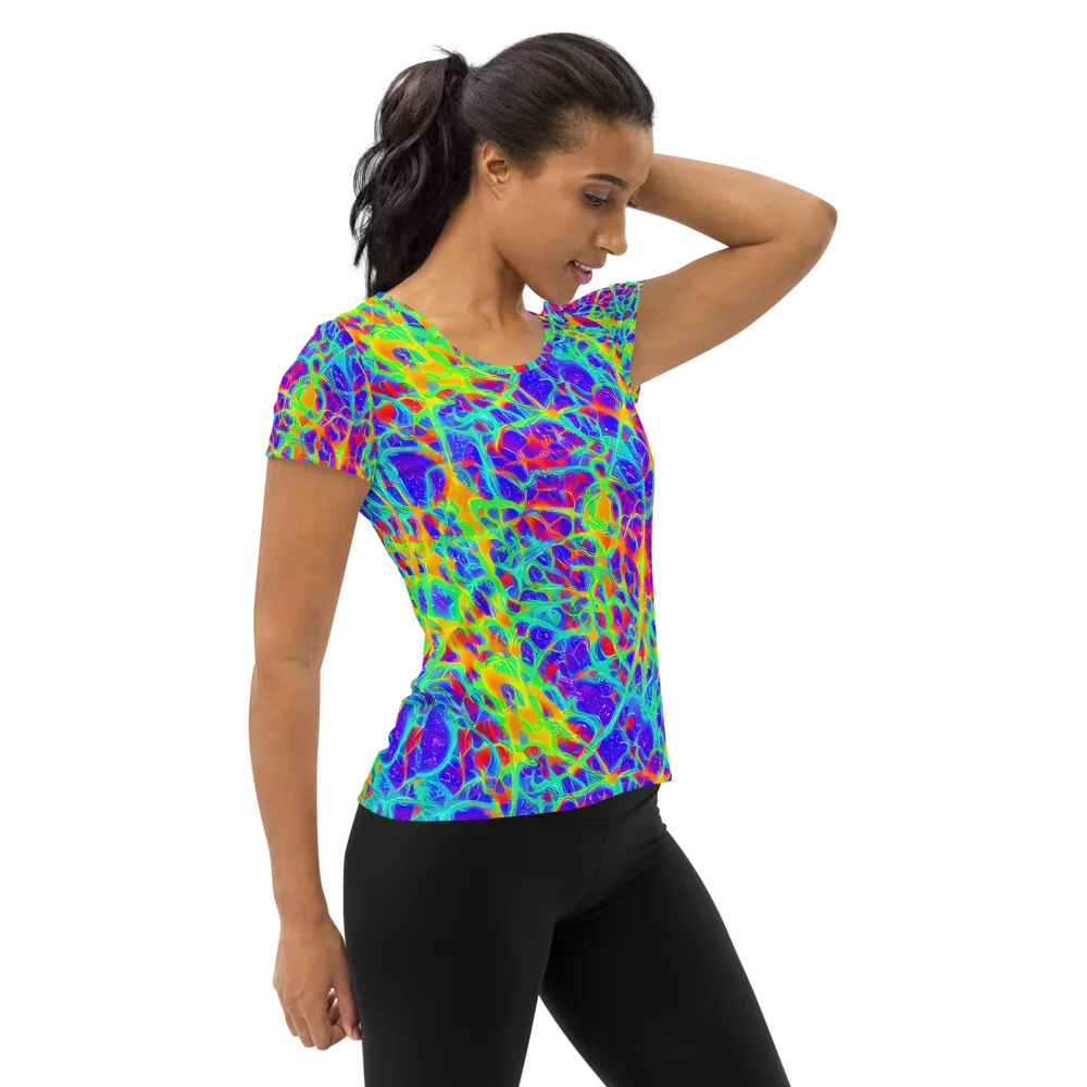 Radiant Mutation on Women's Athletic T-Shirt — Right