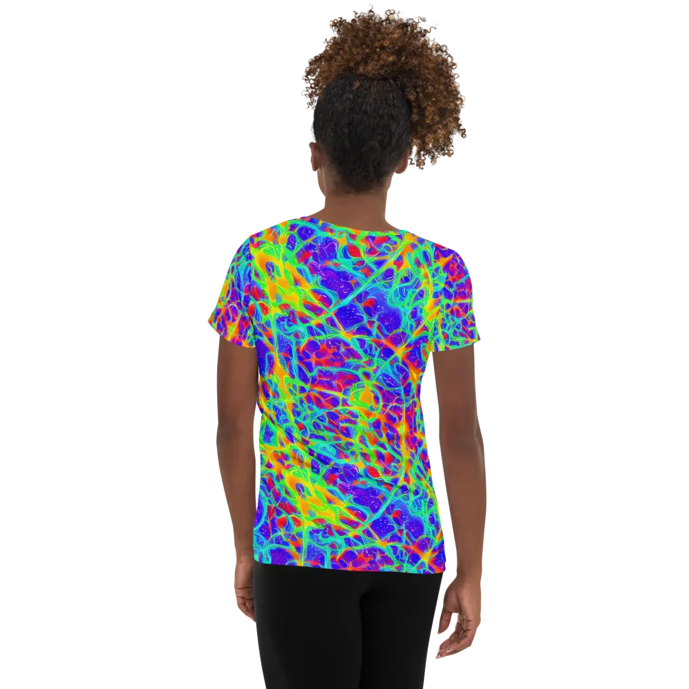 Radiant Mutation on Women's Athletic T-Shirt — Back