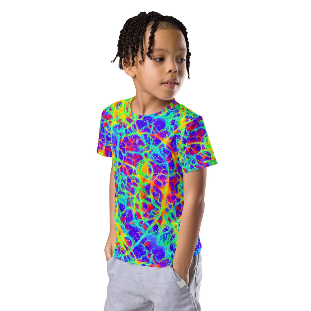 Radiant Mutation on Kids Crew Neck T-Shirt — Left Front