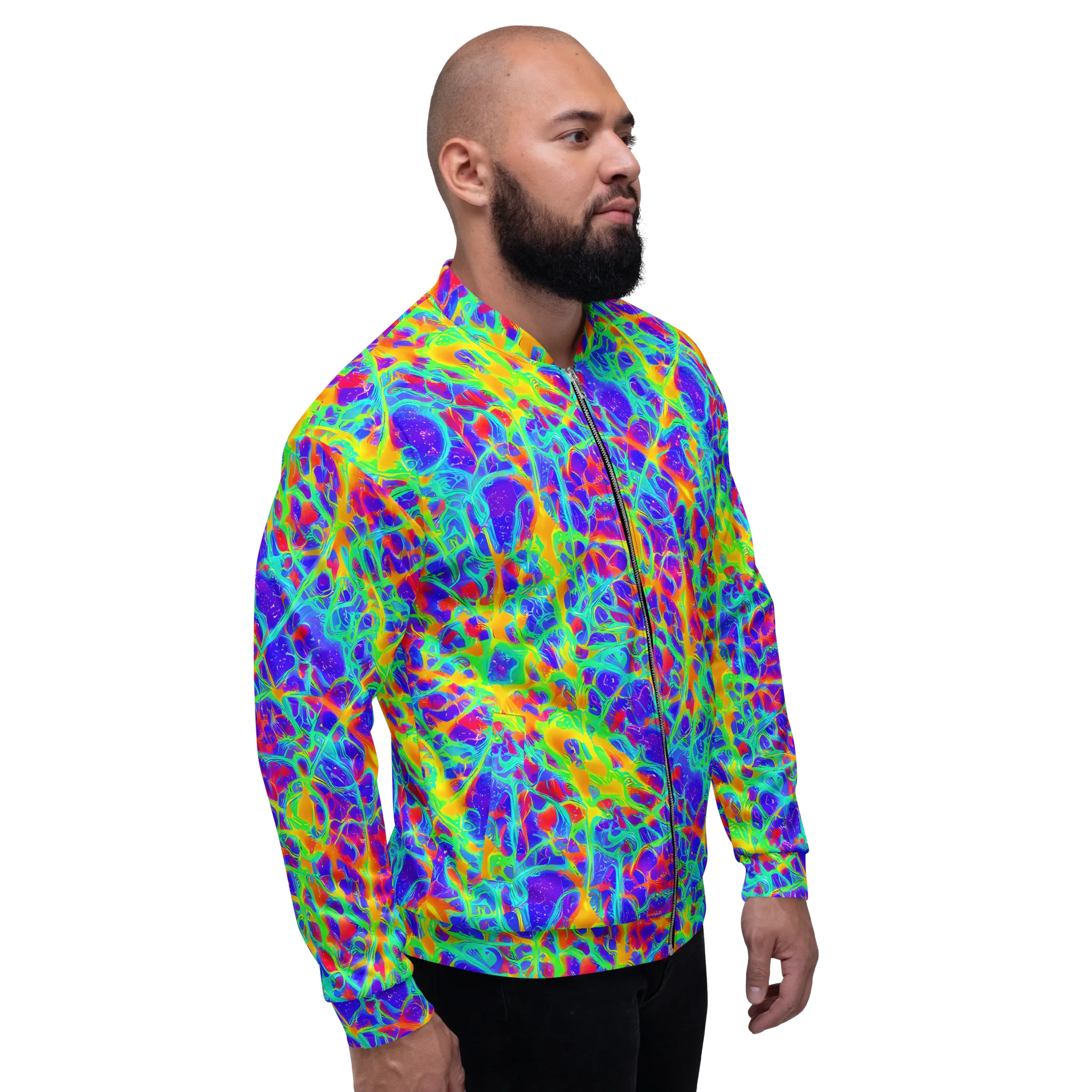 Radiant Mutation on Bomber Jacket — Right