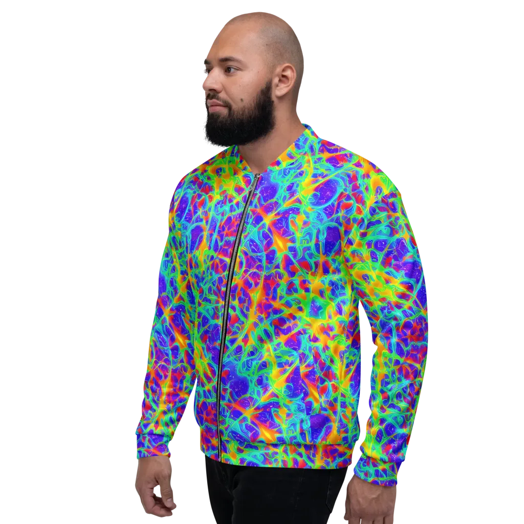 Radiant Mutation on Bomber Jacket — Left