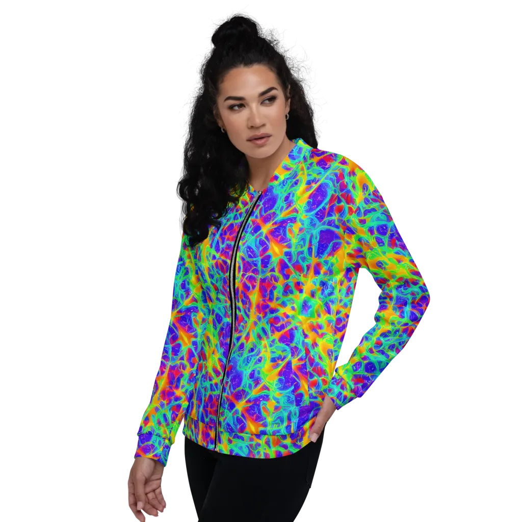 Radiant Mutation on Bomber Jacket — Left