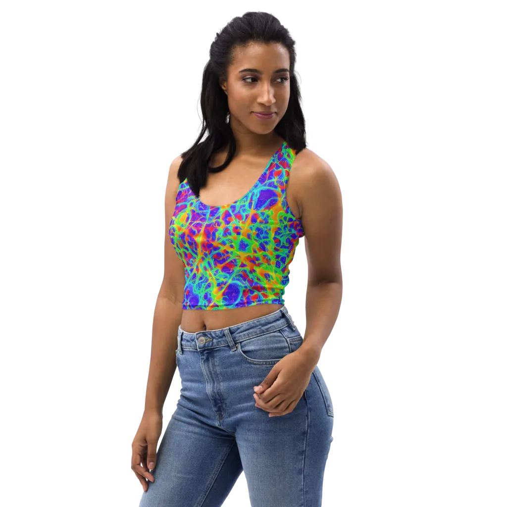 Radiant Mutation on Crop Top — Left Front