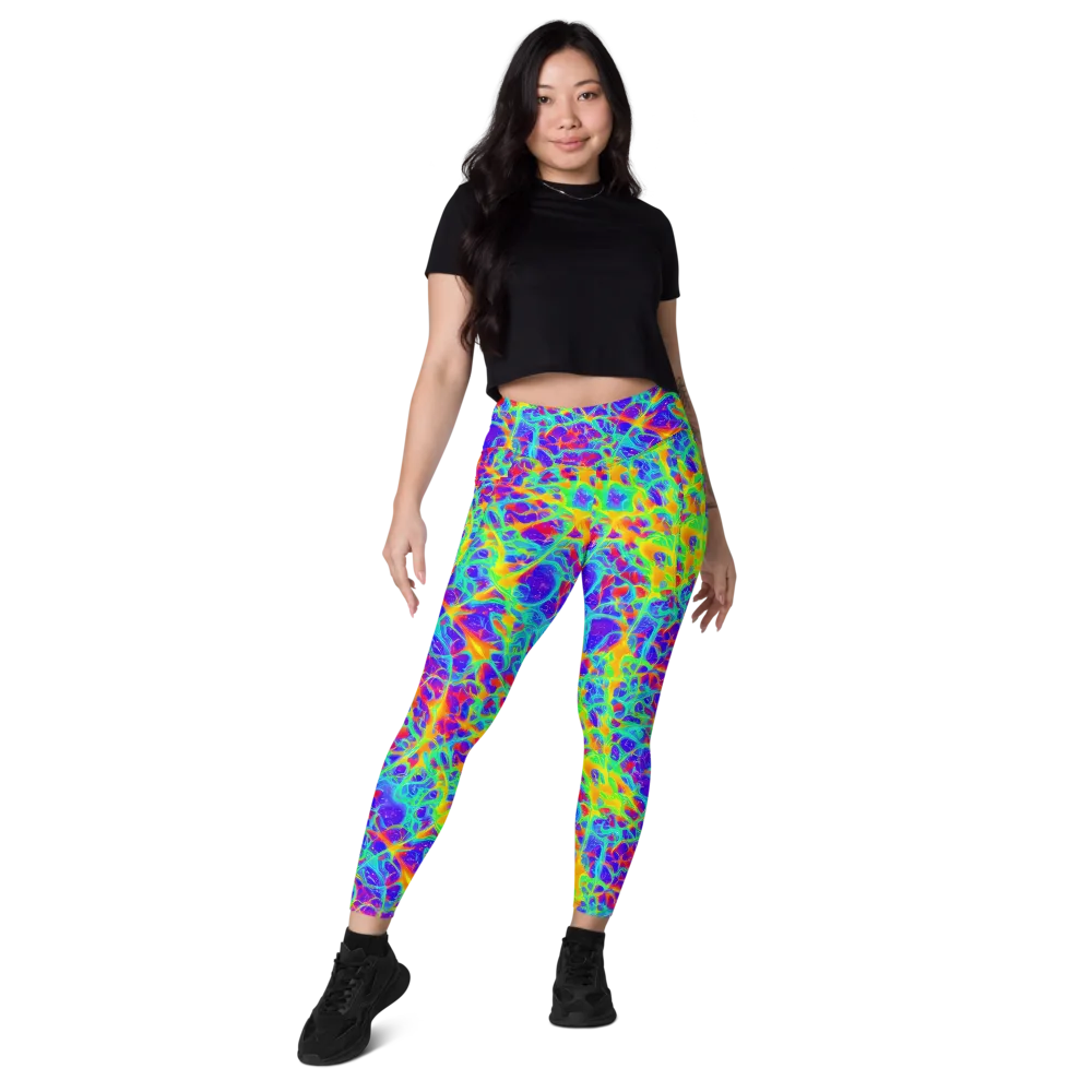 Radiant Mutation on Leggings with Pockets — Front