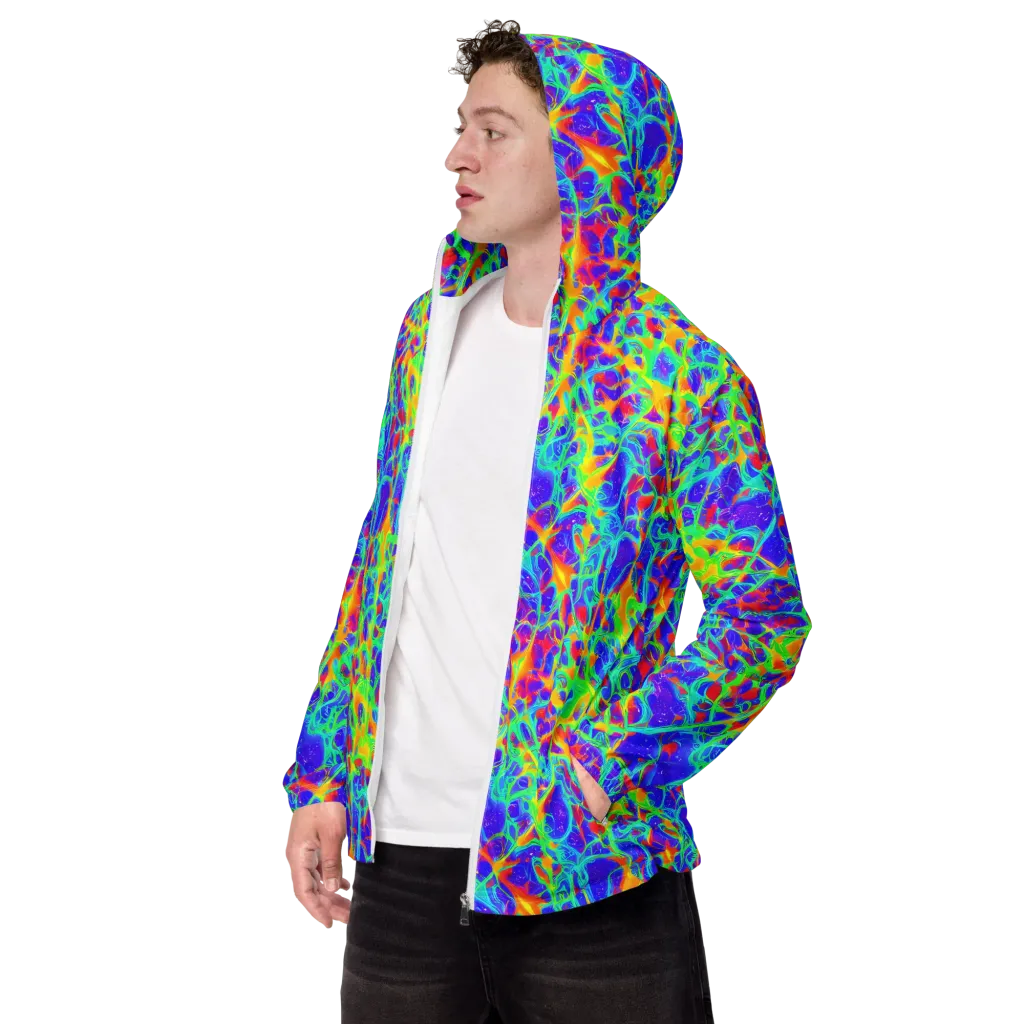 Radiant Mutation on Men's Windbreaker — Left Front