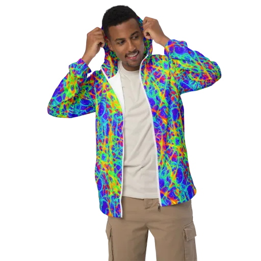 Radiant Mutation on a Men's Windbreaker