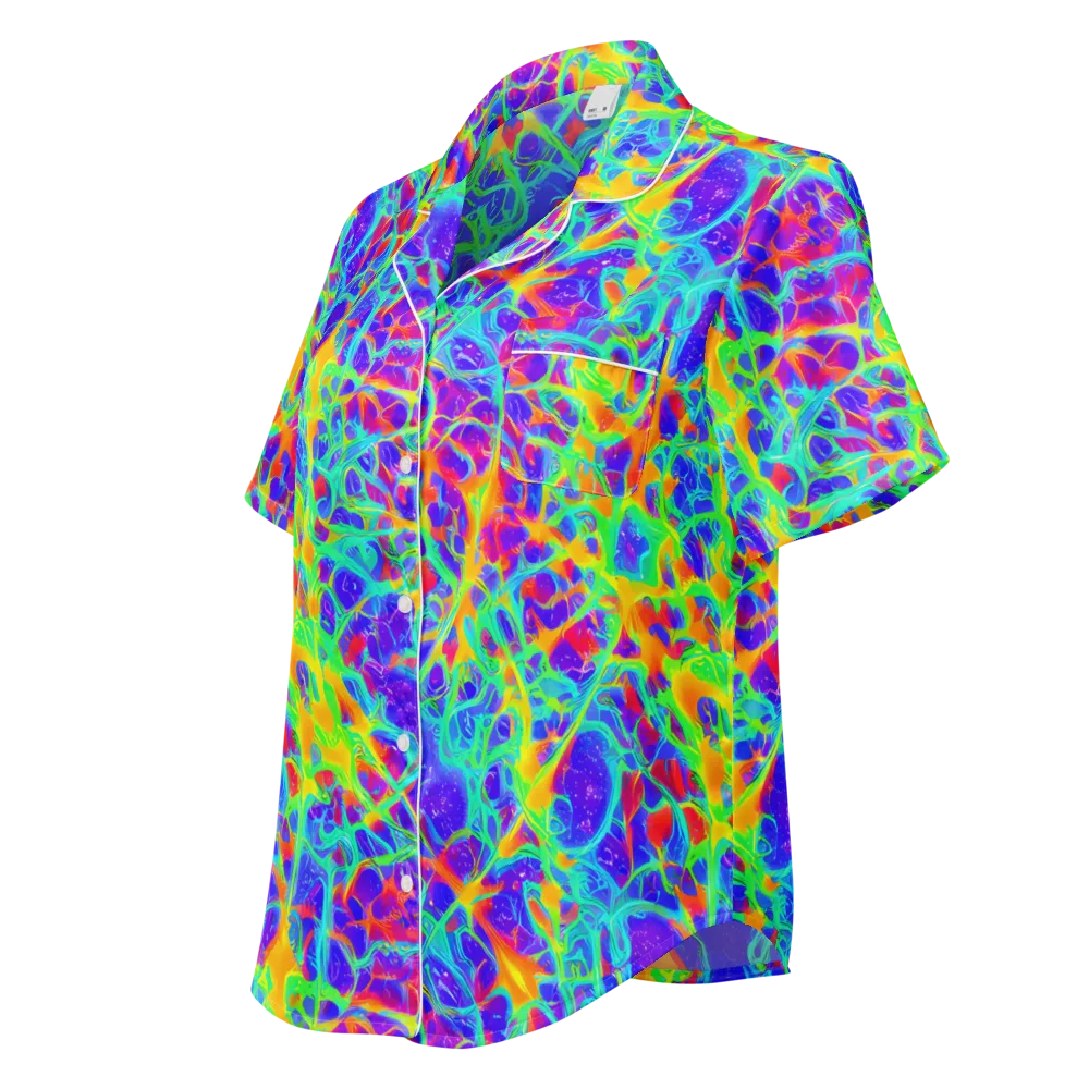 Radiant Mutation on Women's Short Sleeve Pajama Top — Left Front