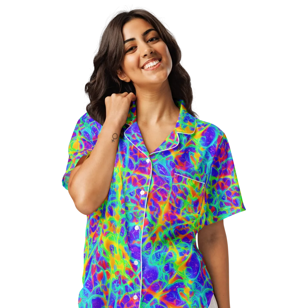 Radiant Mutation on Women's Short Sleeve Pajama Top — Front