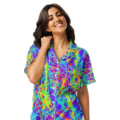 Radiant Mutation on a Women's Short Sleeve Pajama Top