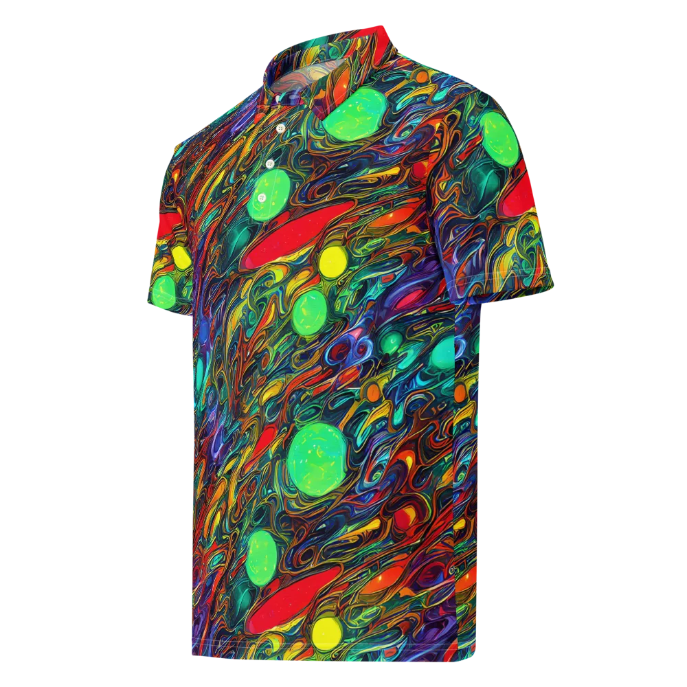 Galactic Fluid on Men's Slim Fit Polo Shirt — Left Front