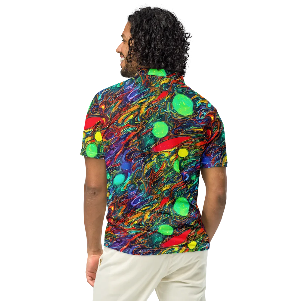 Galactic Fluid on Men's Slim Fit Polo Shirt — Back