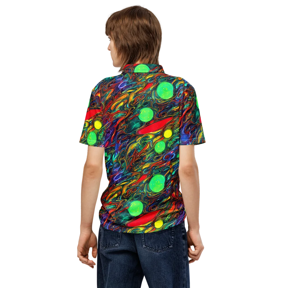 Galactic Fluid on Men's Slim Fit Polo Shirt — Back