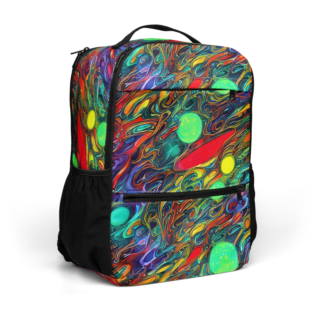 Galactic Fluid on Utility Backpack — Right Front