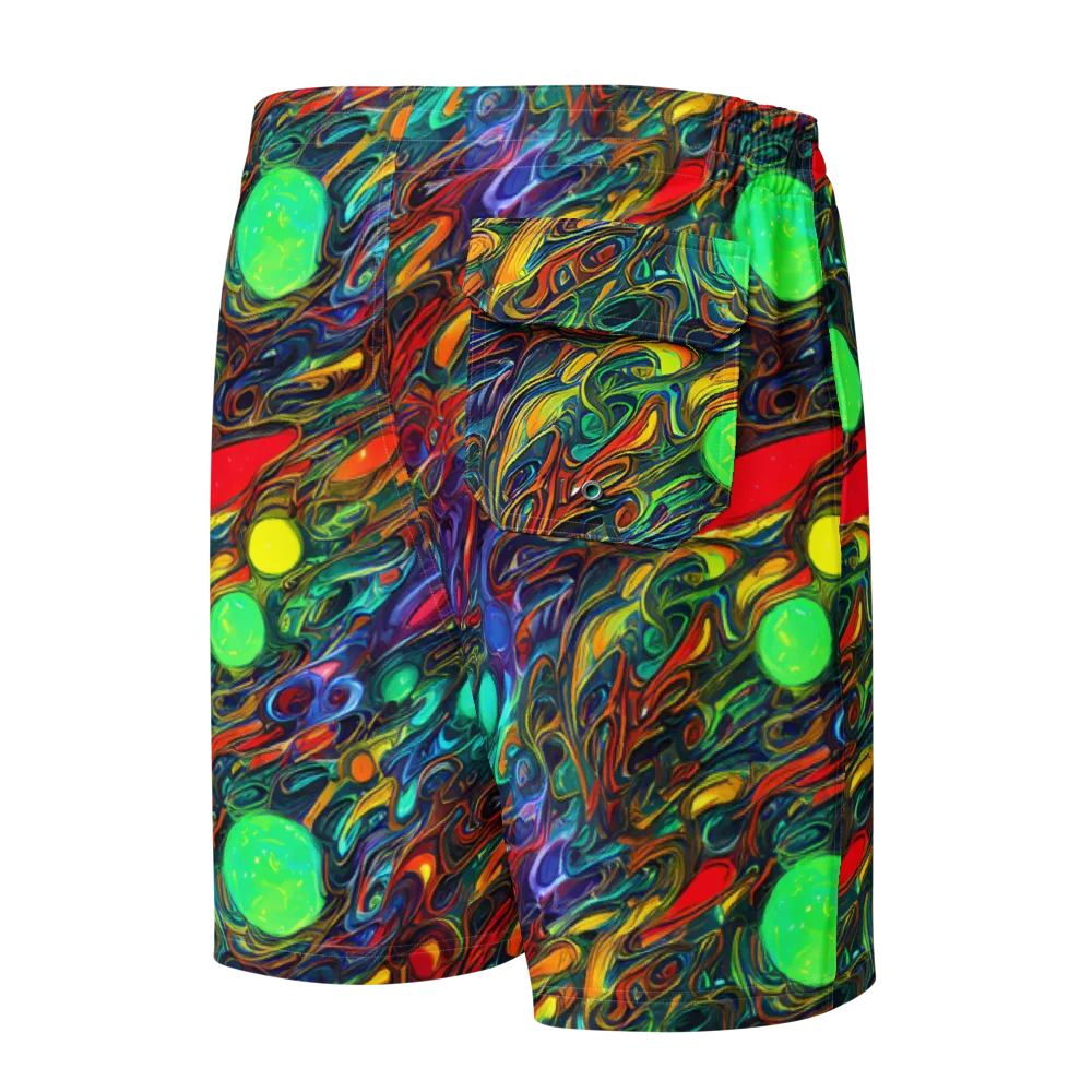 Galactic Fluid on Men's Board Shorts — Back