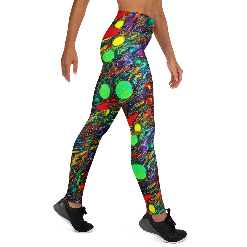 Galactic Fluid on Yoga Leggings — Right