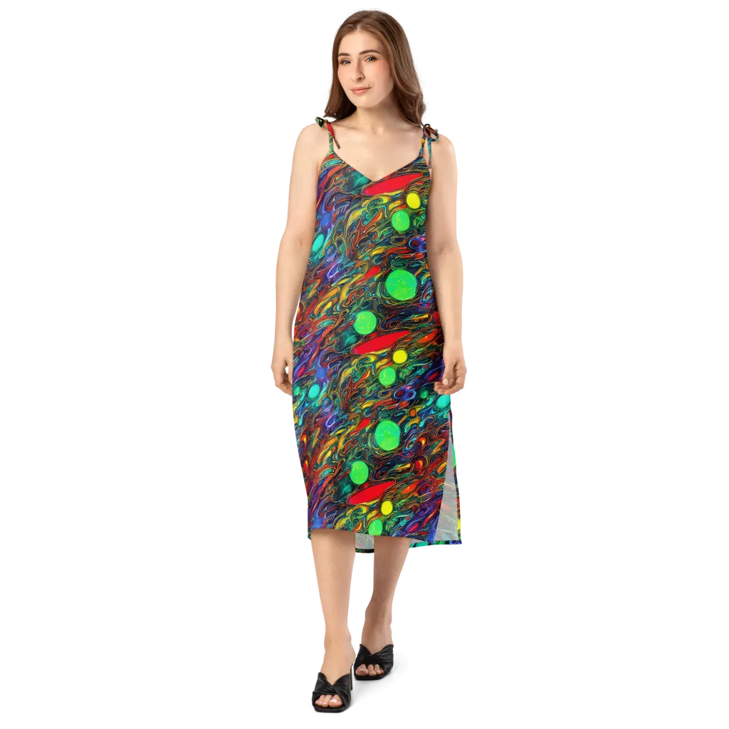 Galactic Fluid on Slip Dress — Front
