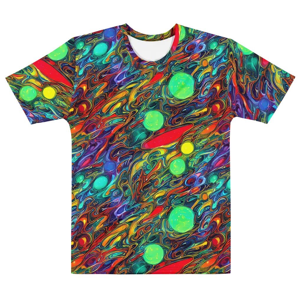 Galactic Fluid on Men's Cotton Crew Neck T-Shirt — Front