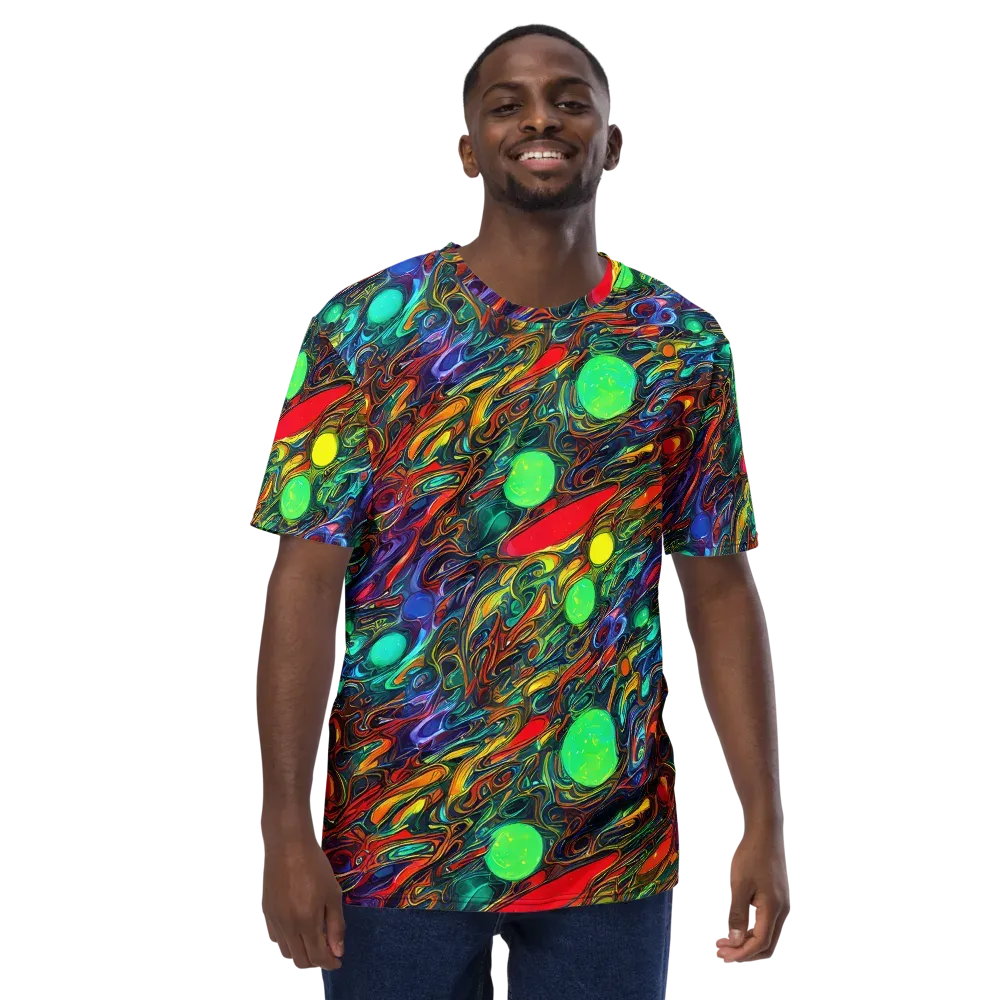 Galactic Fluid on Men's Crew Neck T-Shirt — Front