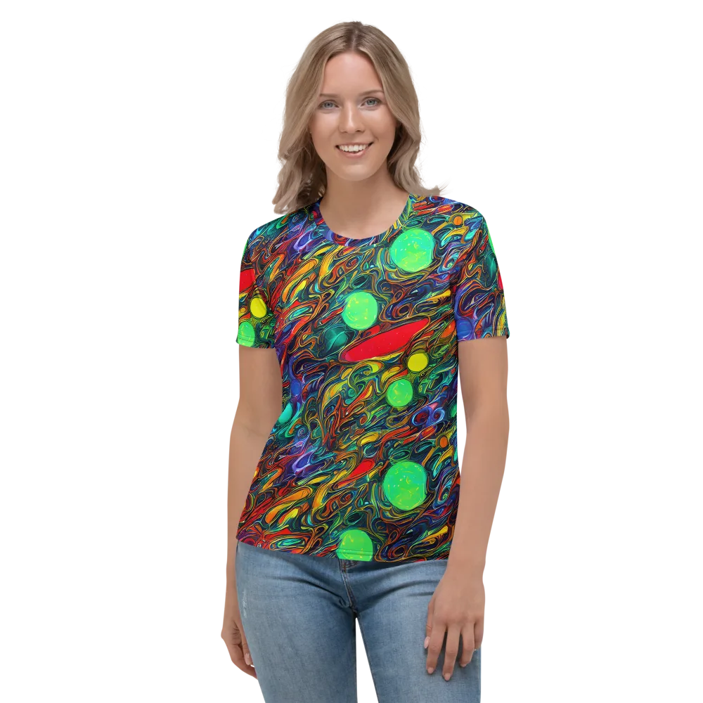 Galactic Fluid on Women's Crew Neck T-Shirt — Front