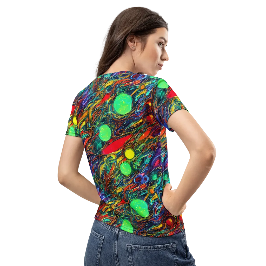 Galactic Fluid on Women's Crew Neck T-Shirt — Back