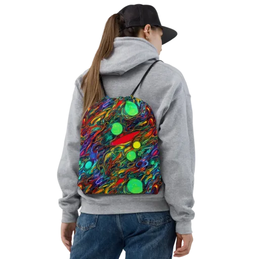 Galactic Fluid on a Drawstring Bag