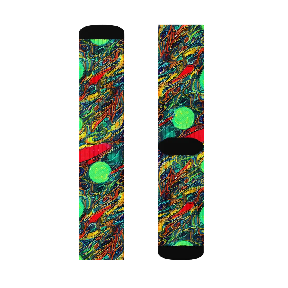 Galactic Fluid on Socks — Right Sock