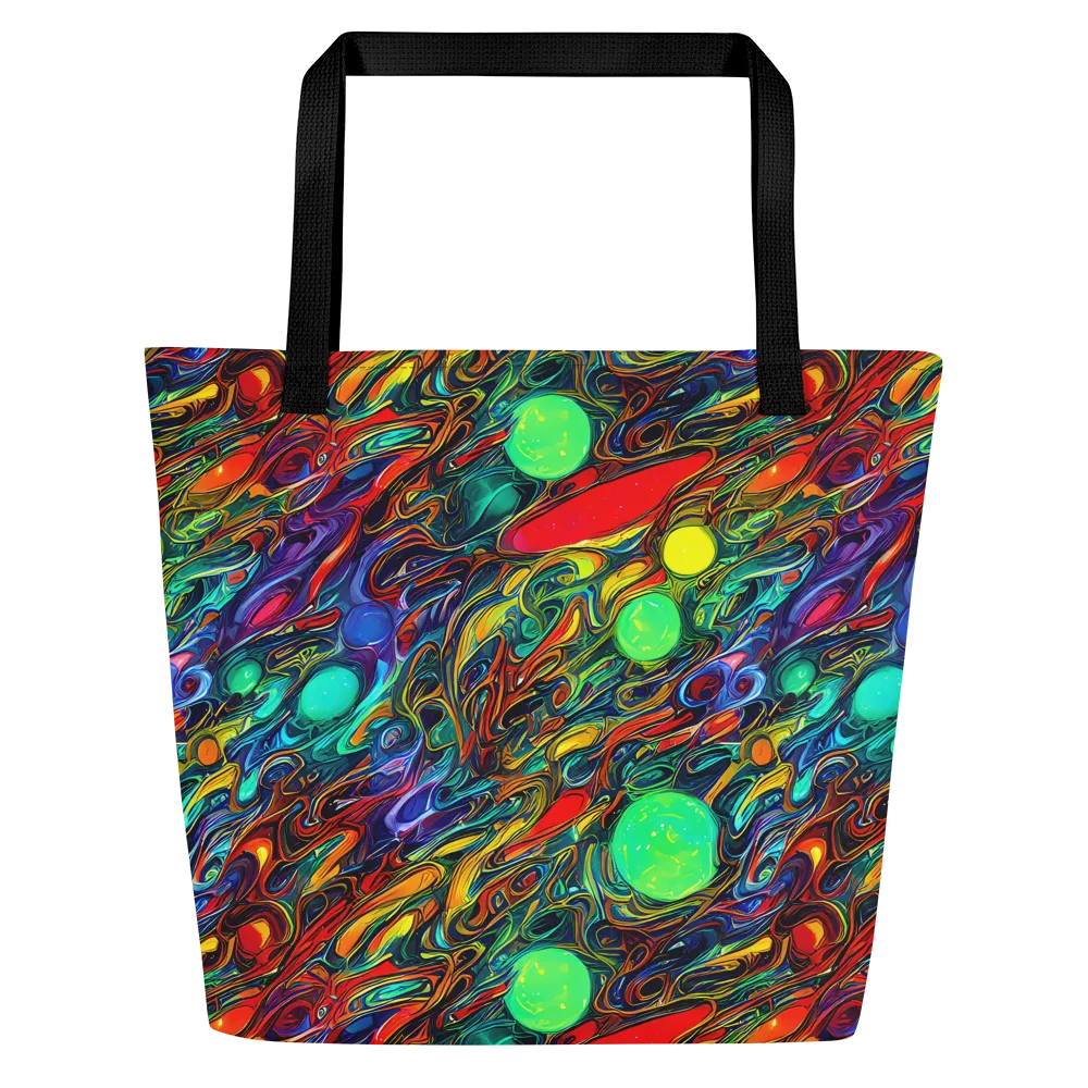 Galactic Fluid on Large Tote Bag W/ Pocket — Front