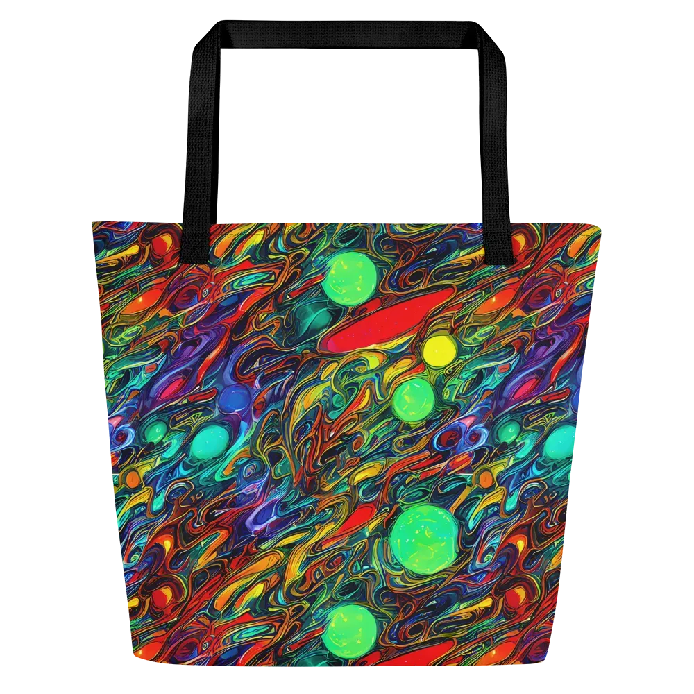 Galactic Fluid on Large Tote Bag W/ Pocket — Front