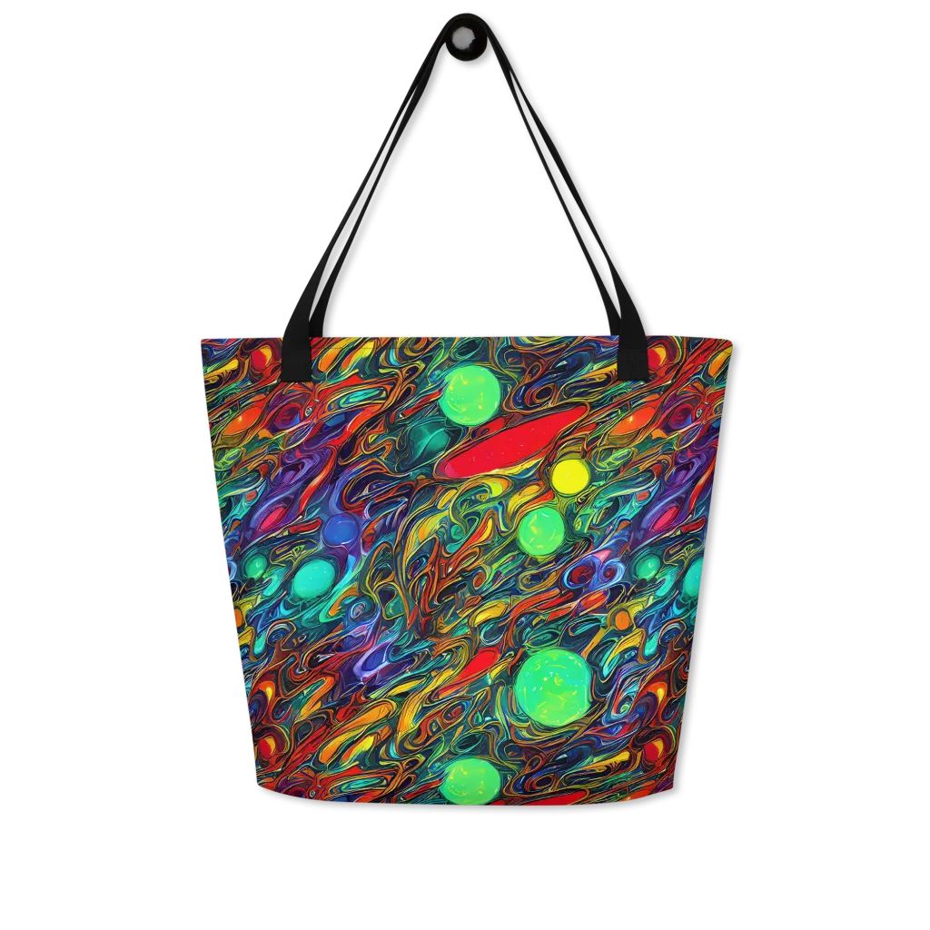 Galactic Fluid on Large Tote Bag W/ Pocket — Front