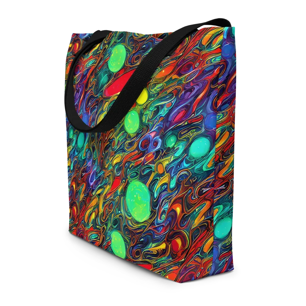 Galactic Fluid on Large Tote Bag W/ Pocket — Front