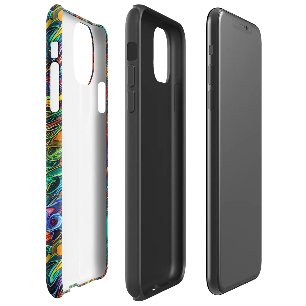 Galactic Fluid on Tough Case for iPhone® — Right