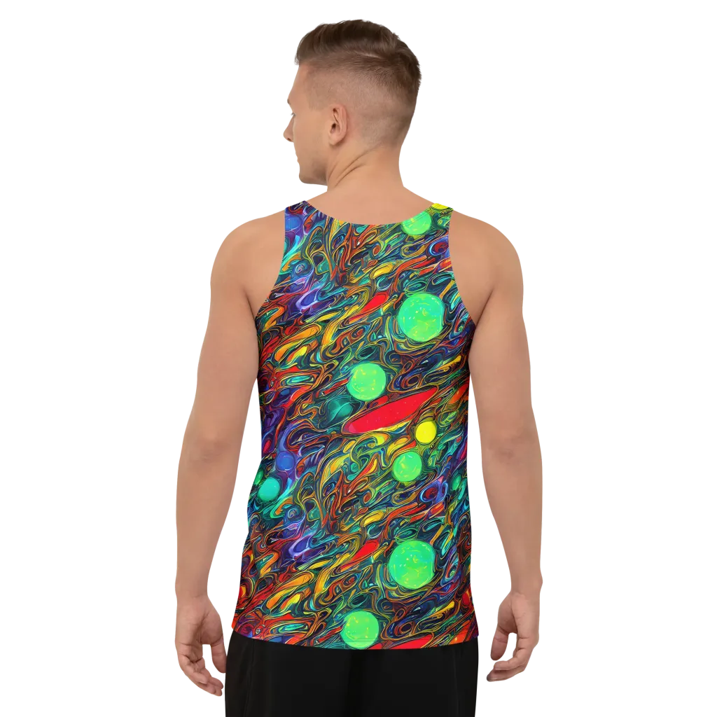Galactic Fluid on Men's Tank Top — Back
