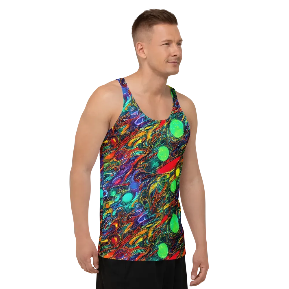 Galactic Fluid on Men's Tank Top — Right Front