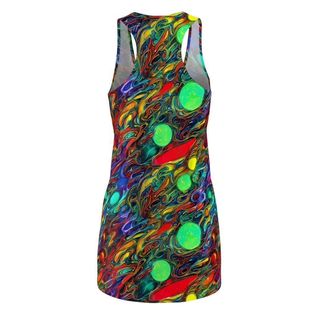 Galactic Fluid on Racerback Dress — Back
