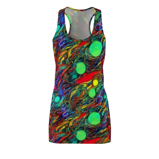 Galactic Fluid on a Racerback Dress