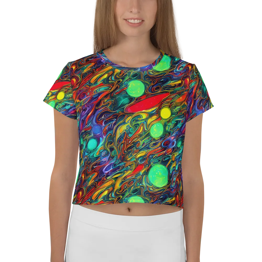 Galactic Fluid on Crop Tee — Front