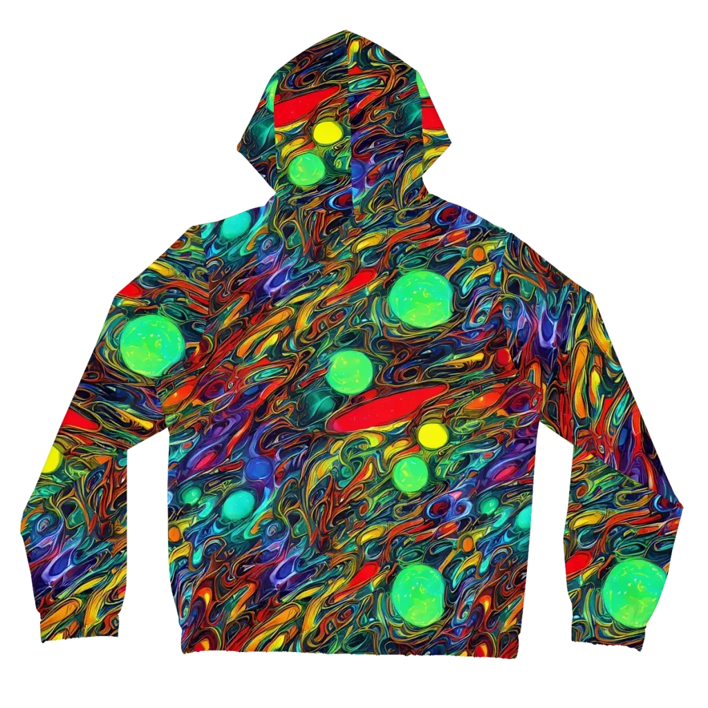 Galactic Fluid on Women's Full-Zip Hoodie — Back