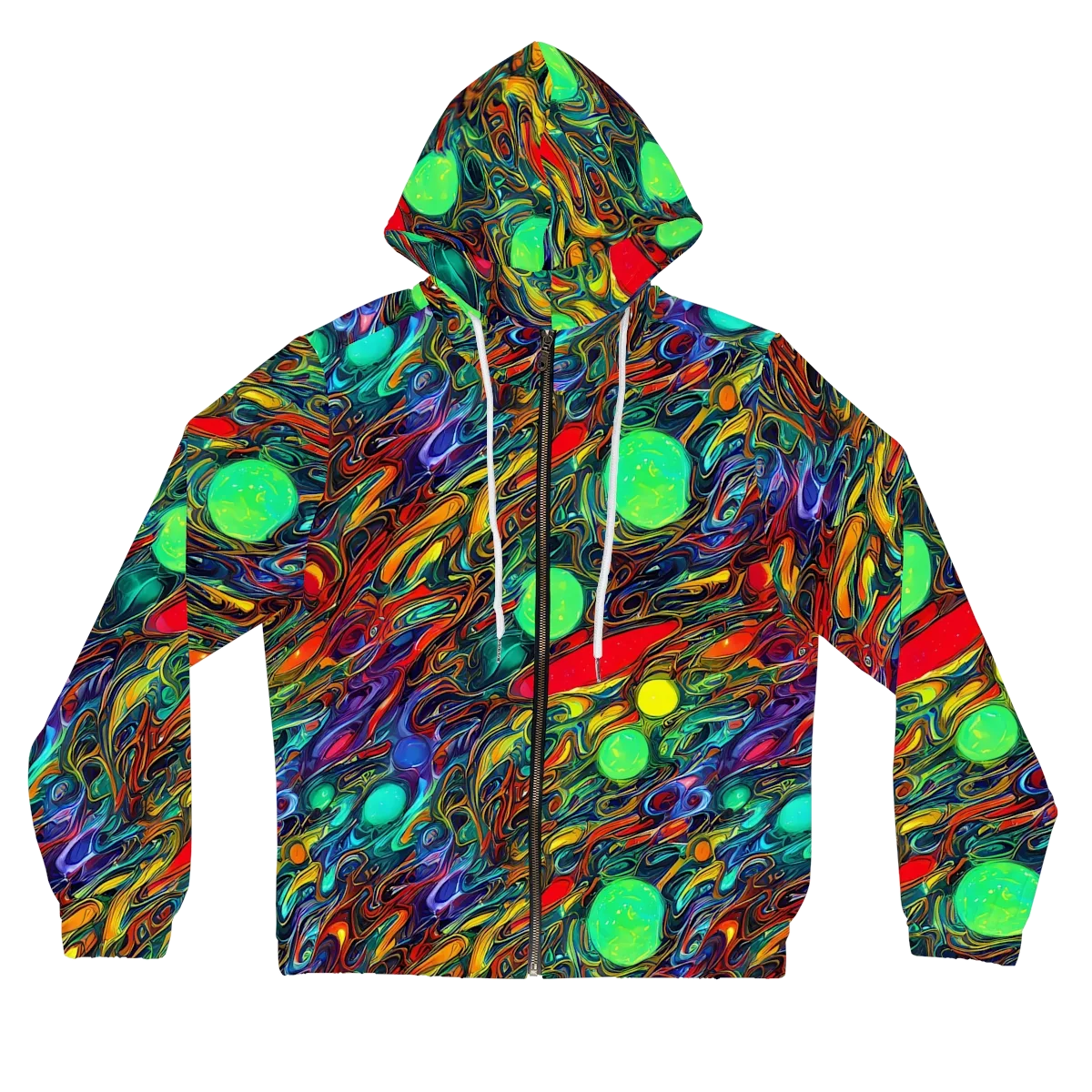 Galactic Fluid on Women's Full-Zip Hoodie — Front