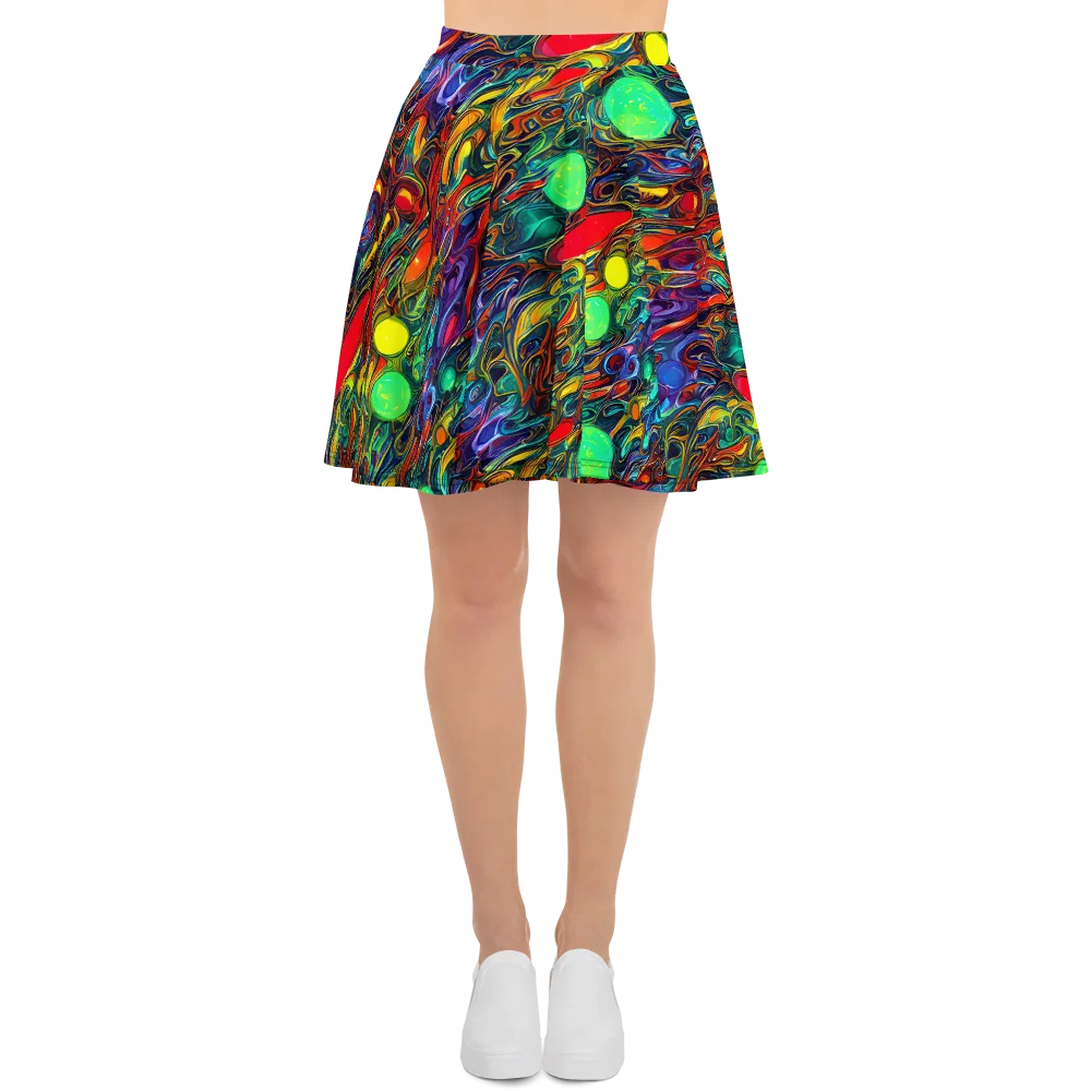 Galactic Fluid on Skater Skirt — Front