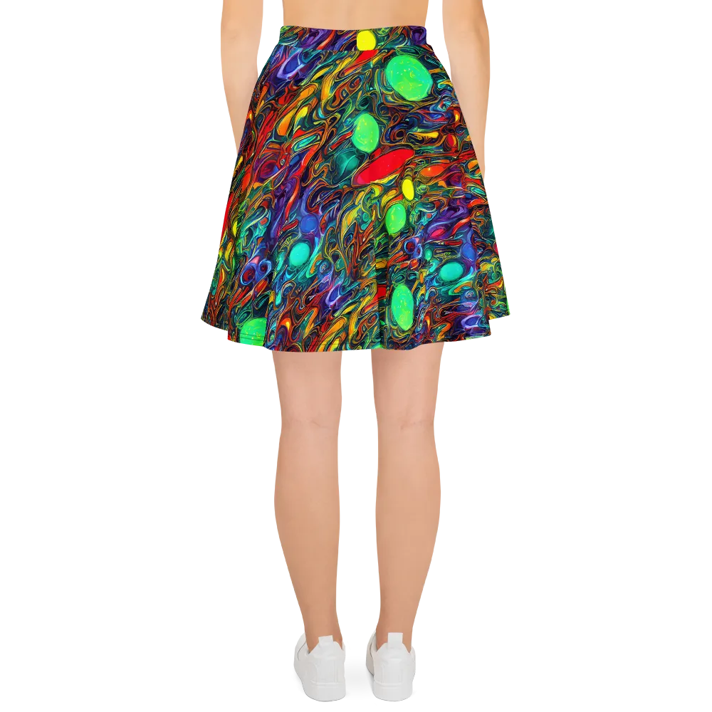 Galactic Fluid on Skater Skirt — Back