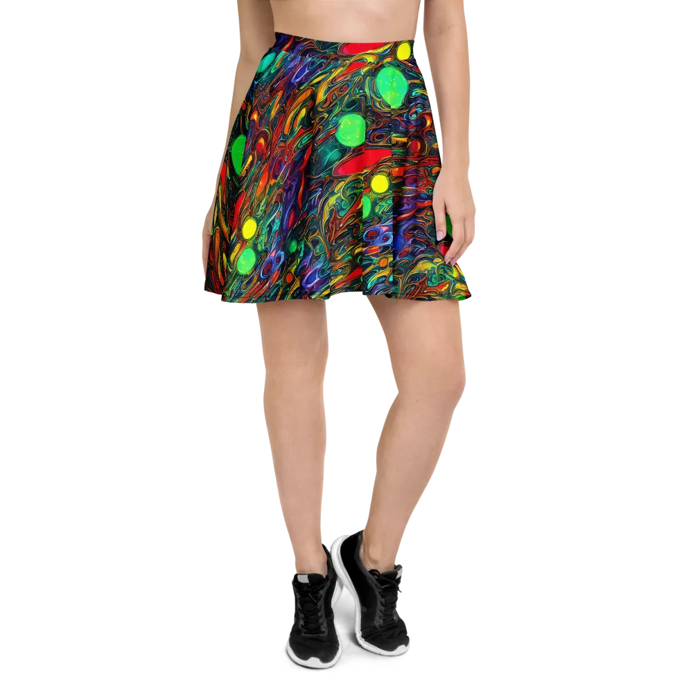 Galactic Fluid on Skater Skirt — Front