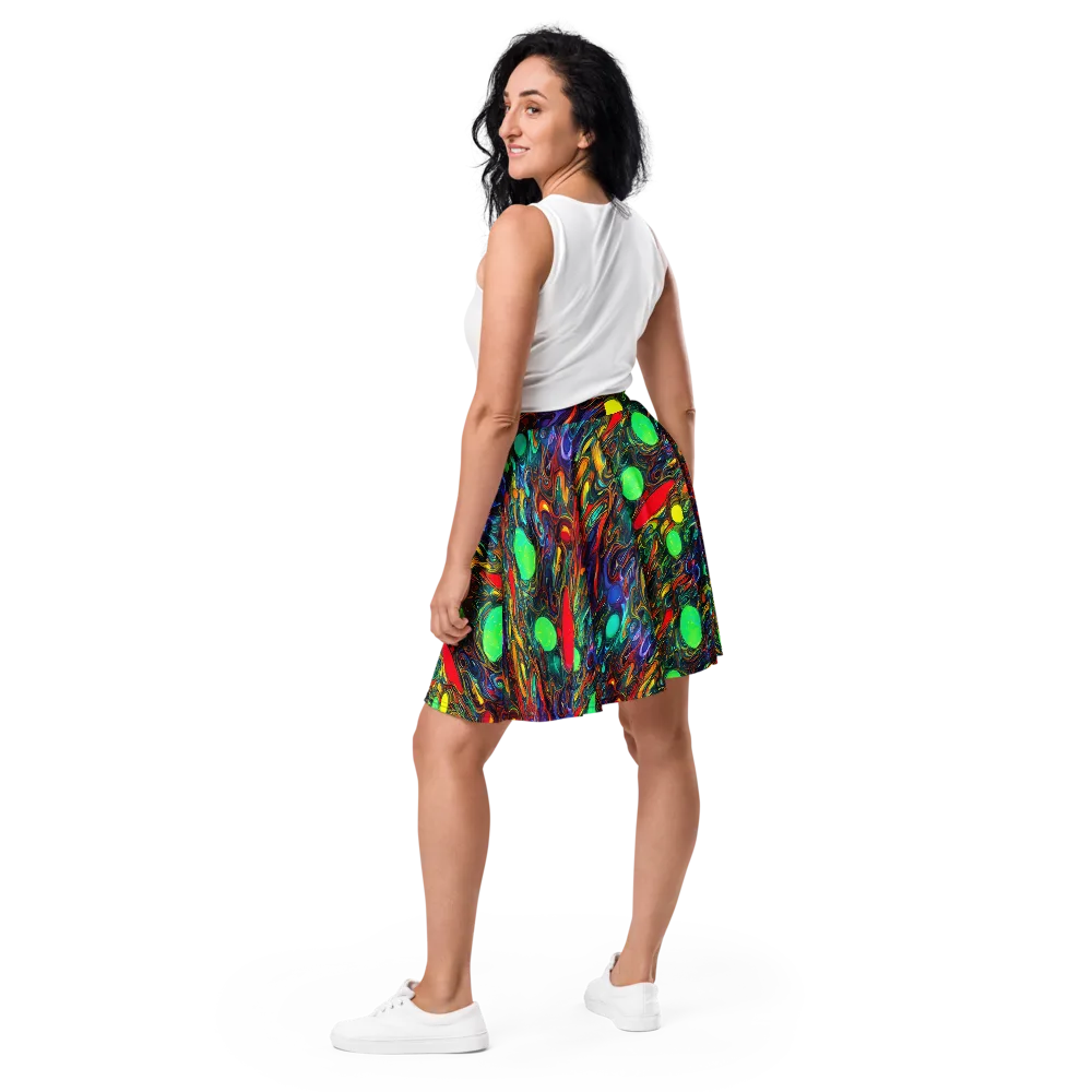 Galactic Fluid on Skater Skirt — Back