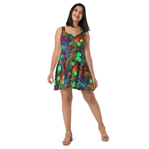Galactic Fluid on a Skater Dress