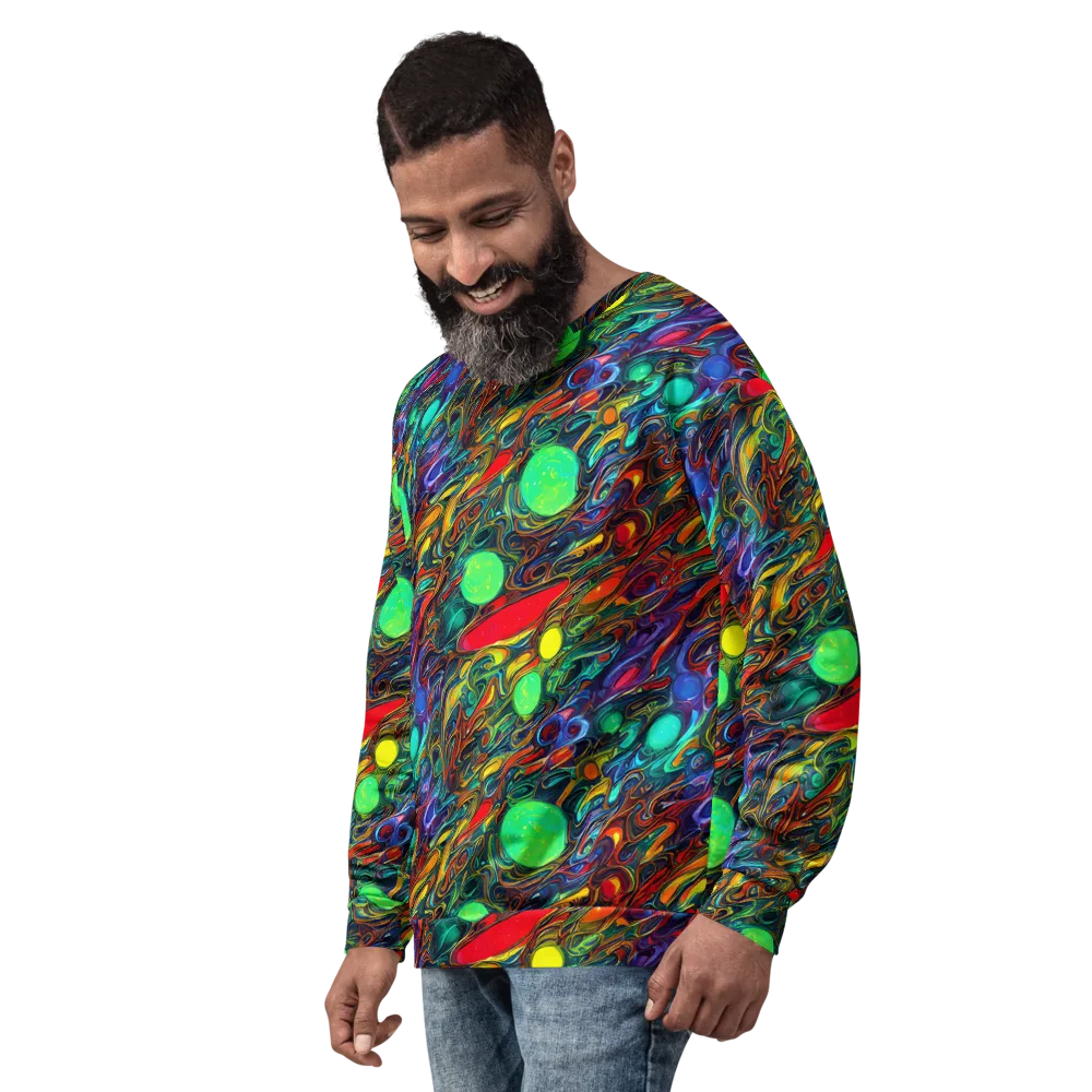 Galactic Fluid on Sweatshirt — Left Front