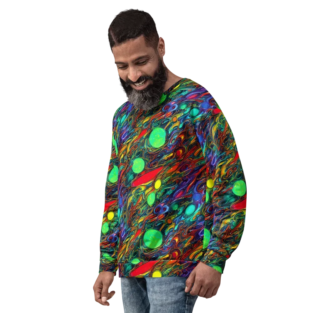 Galactic Fluid on Sweatshirt — Left Front